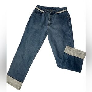 Adriana Sport Vintage 90s High Waisted Jeans with Designs SIZE:10